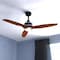 Vaxcel Curtiss 52 In. Black and Silver Industrial Indoor-Outdoor Wood Ceiling Fan with LED Light Kit and Remote F0057 - alternate 3